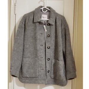 NWT Madewell Walton Shirt Jacket size M grey